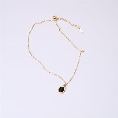 Titanium steel necklace female niche clavicle chain