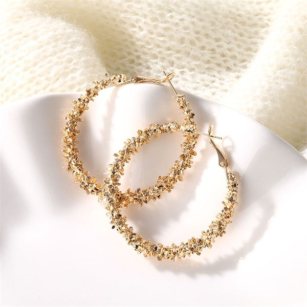 Earings Women For Gold Round Pearl Set