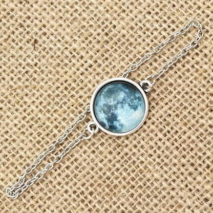 Luminous Star Series Planet Glass Charms Chain Bracelet