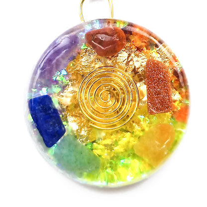 Natural Crystal Agate Semi-precious Stone Colorful Gravel Pendant
