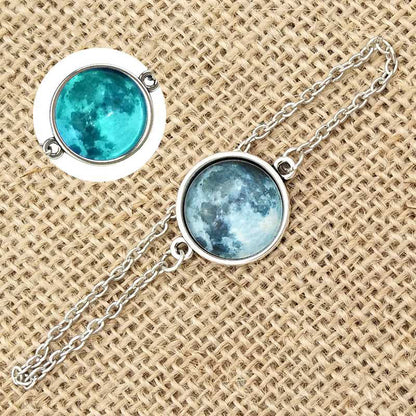 Luminous Star Series Planet Glass Charms Chain Bracelet