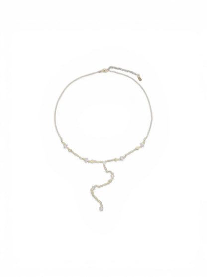 Crystal Star & Charm Lariat Y-Necklace – Gold