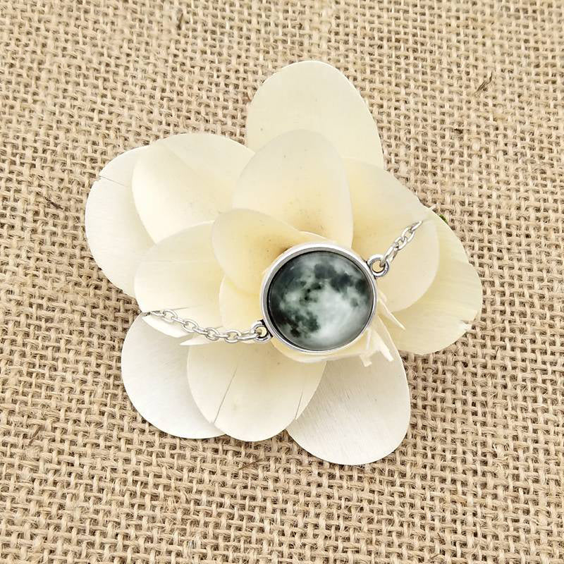 Luminous Star Series Planet Glass Charms Chain Bracelet