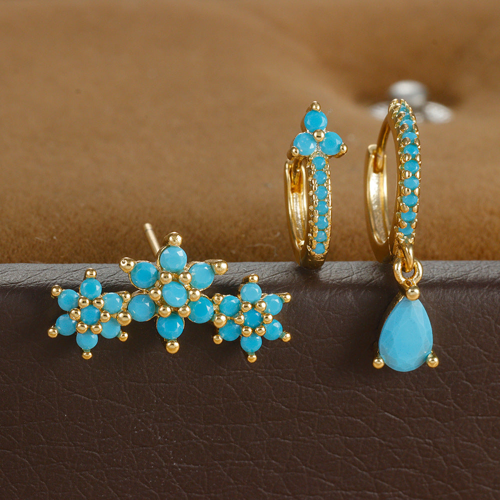 French Style Ear Clip Earings Set For Women